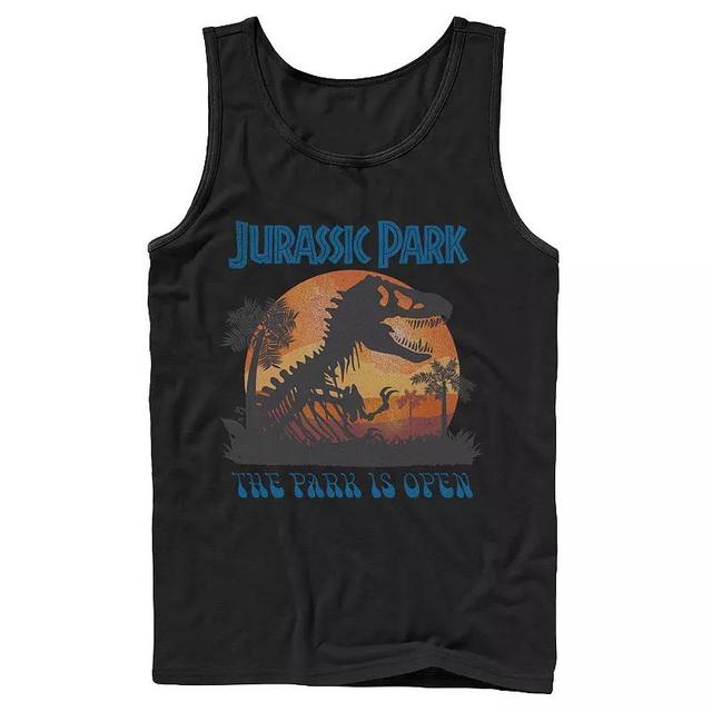 Mens Jurassic Park T Rex Sunset Portrait Tank Top Product Image