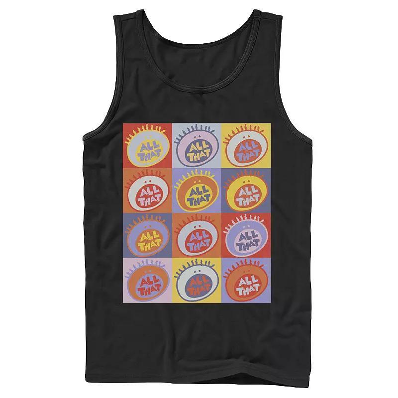 Mens Nickelodeon All That Classic Vintage Logo Panels Graphic Tank Top Product Image