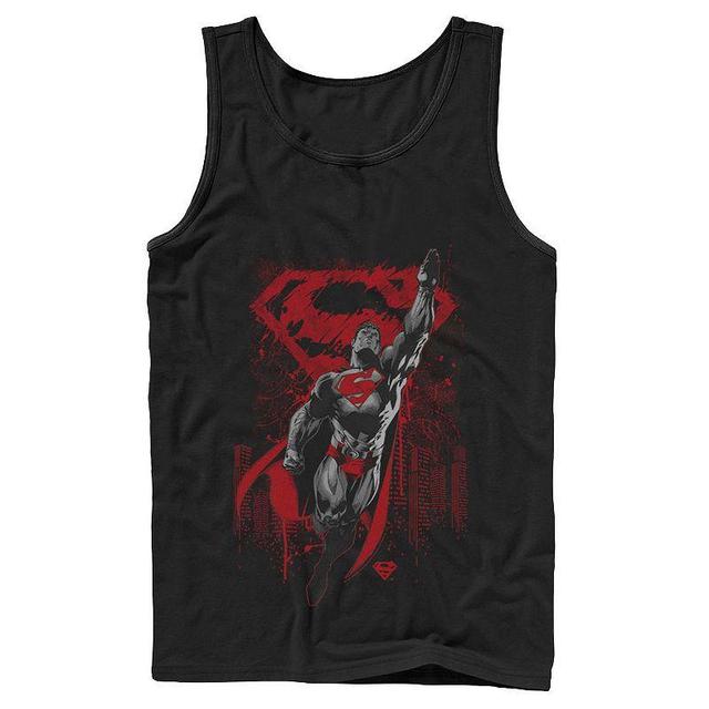 Mens DC Comics Superman Fly Up Poster Tank Top Product Image