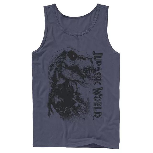 Mens Jurassic World T-Rex Close-Up Portrait Graphic Tank Top Product Image