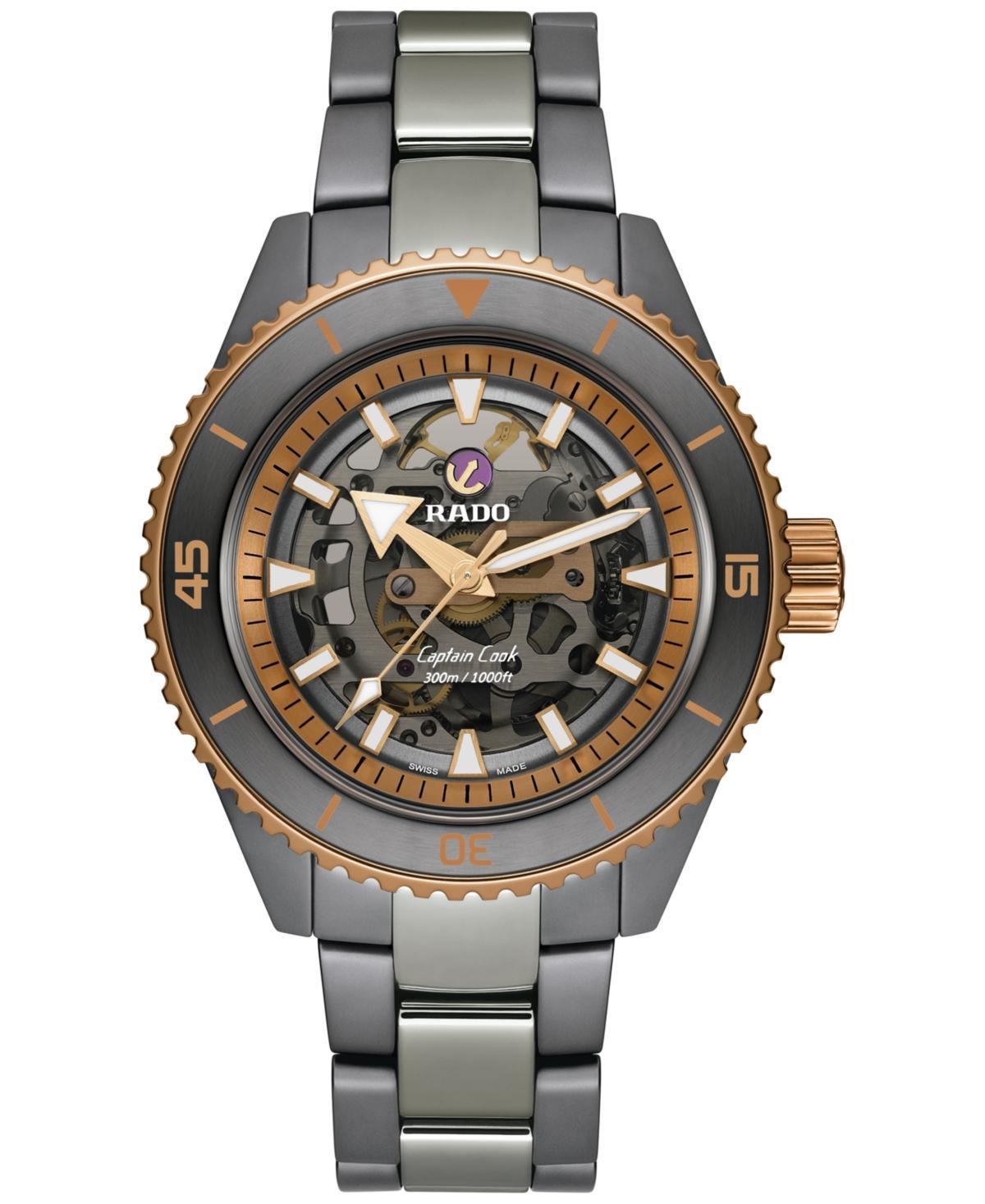 RADO Unisex Captain Cook High-Tech Automatic Two Tone Titanium Bracelet Watch Product Image