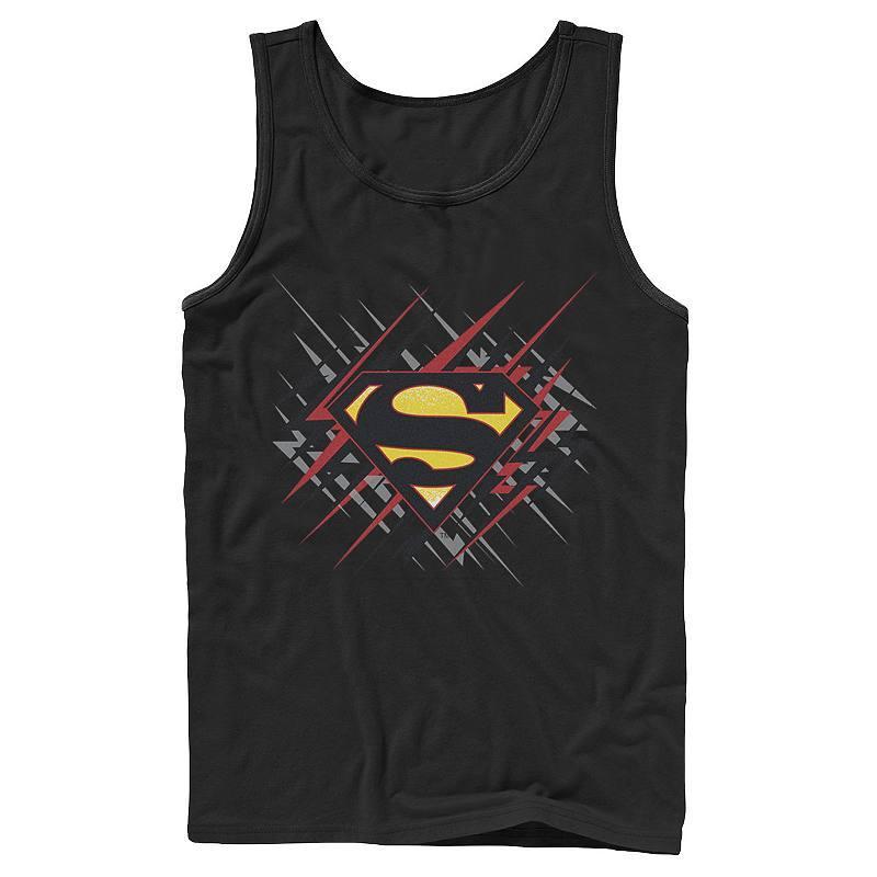 Mens DC Comics Superman Lightning Chest Logo Tank Top Product Image