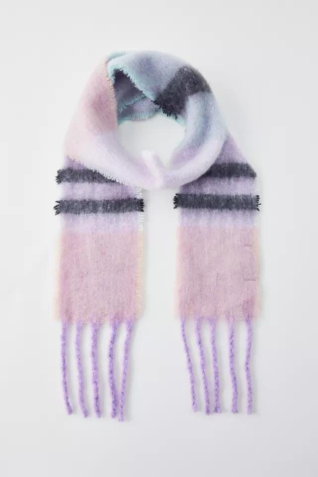 Skinny Fuzzy Woven Scarf Product Image