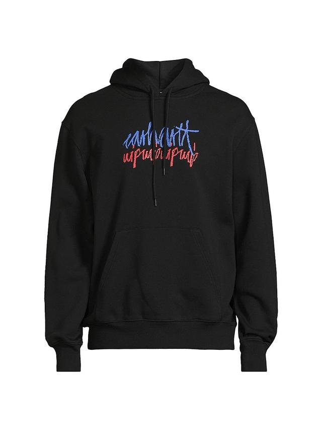 Mens Logo Script Hoodie Product Image