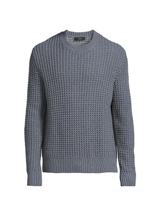 Mens Macro Waffle Knit Crewneck Sweater Product Image