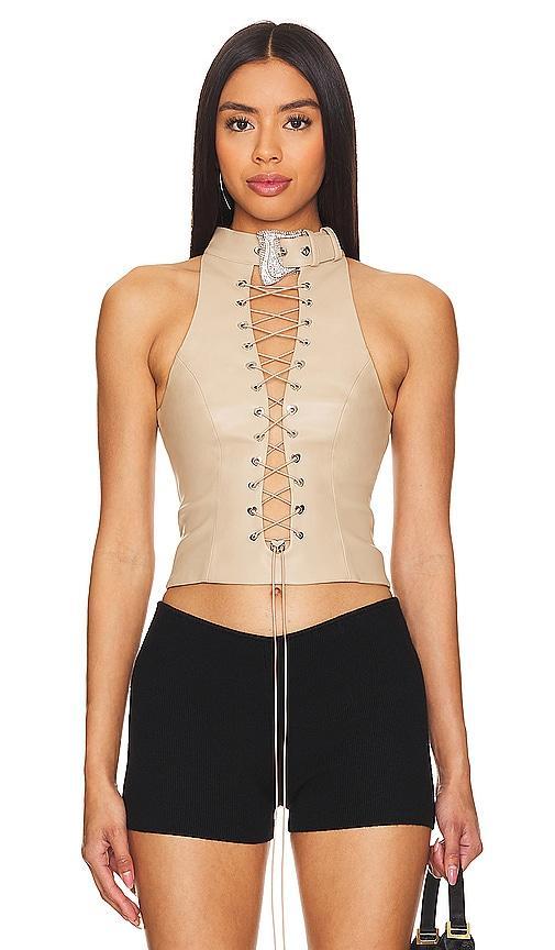 Phoebe Faux Leather Top Product Image