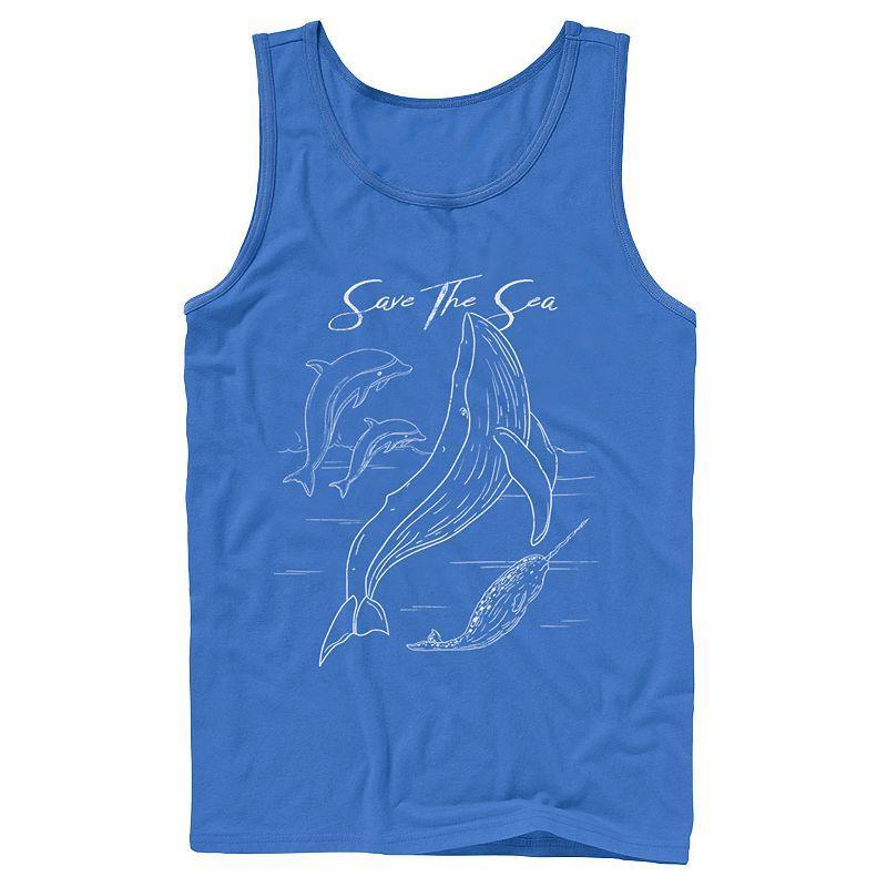 Mens Earth Day Save The Sea Outlines Tank Top Product Image