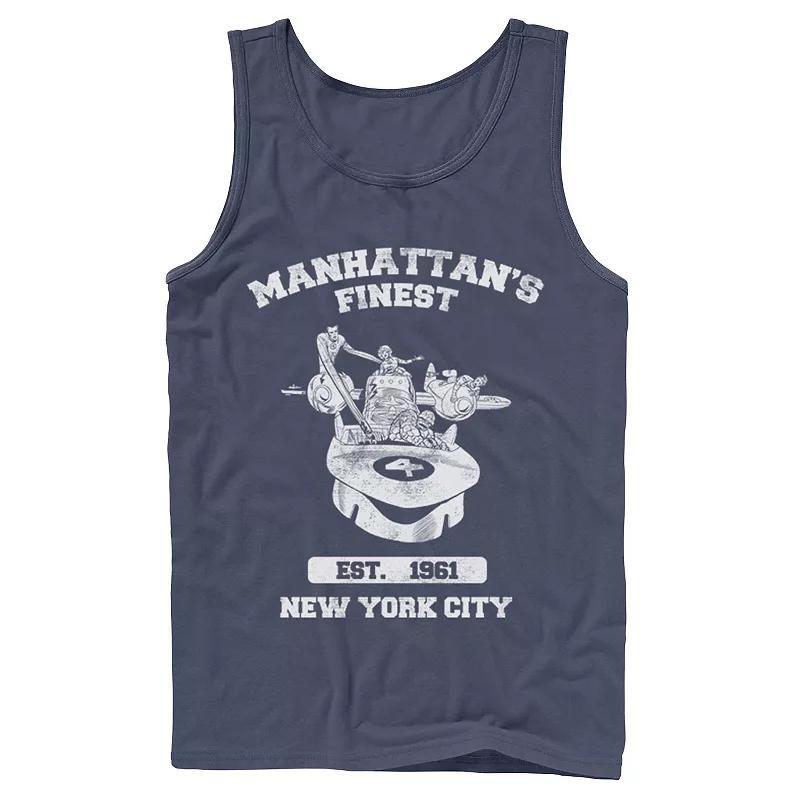 Mens Marvel Fantastic Four Manhattans Finest Est. 1961 Tank Top Blue Product Image