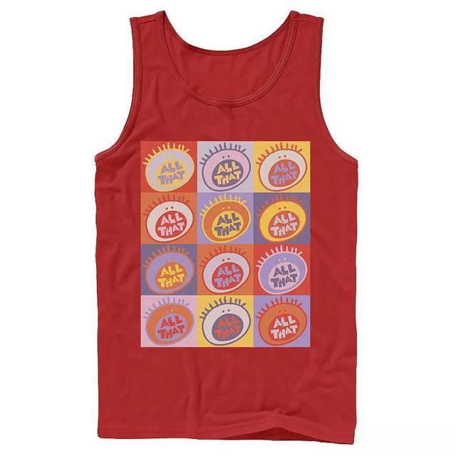 Mens Nickelodeon All That Classic Vintage Logo Panels Graphic Tank Top Grey Product Image