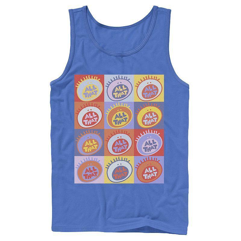 Mens Nickelodeon All That Classic Vintage Logo Panels Graphic Tank Top Product Image