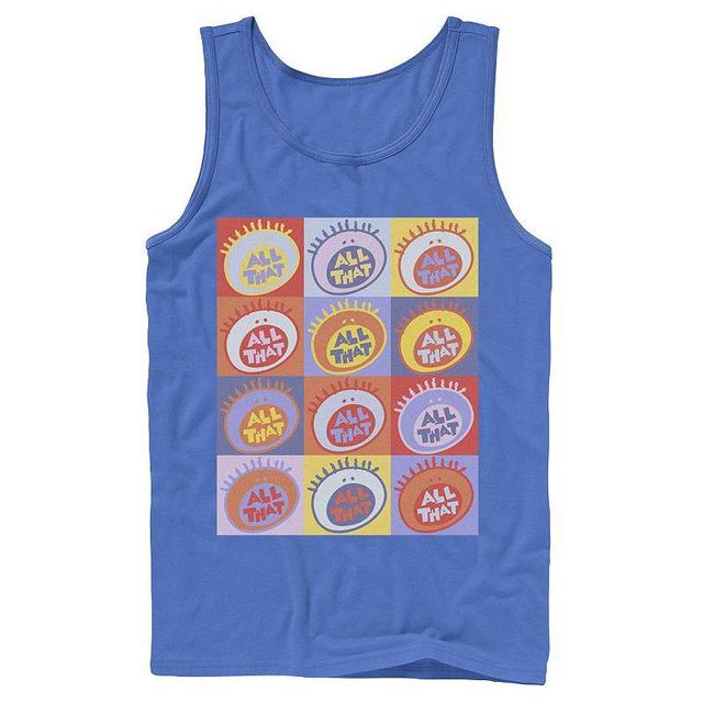 Mens Nickelodeon All That Classic Vintage Logo Panels Graphic Tank Top Grey Product Image