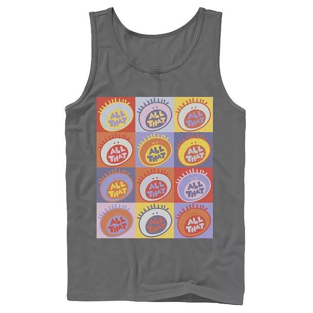 Mens Nickelodeon All That Classic Vintage Logo Panels Graphic Tank Top Grey Product Image