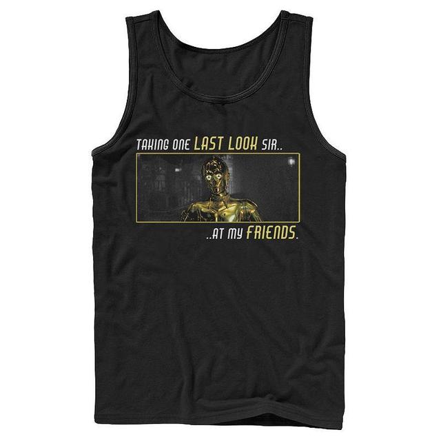 Mens Star Wars: The Rise Of Skywalker C-3PO Taking One Last Look Tank Black Product Image