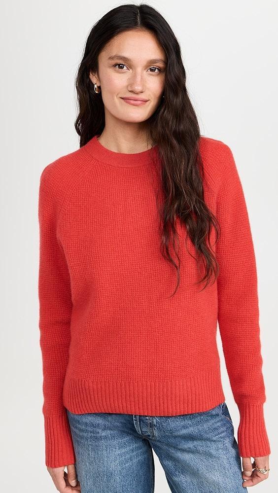 White + Warren Cashmere Waffle Sweatshirt | Shopbop Product Image