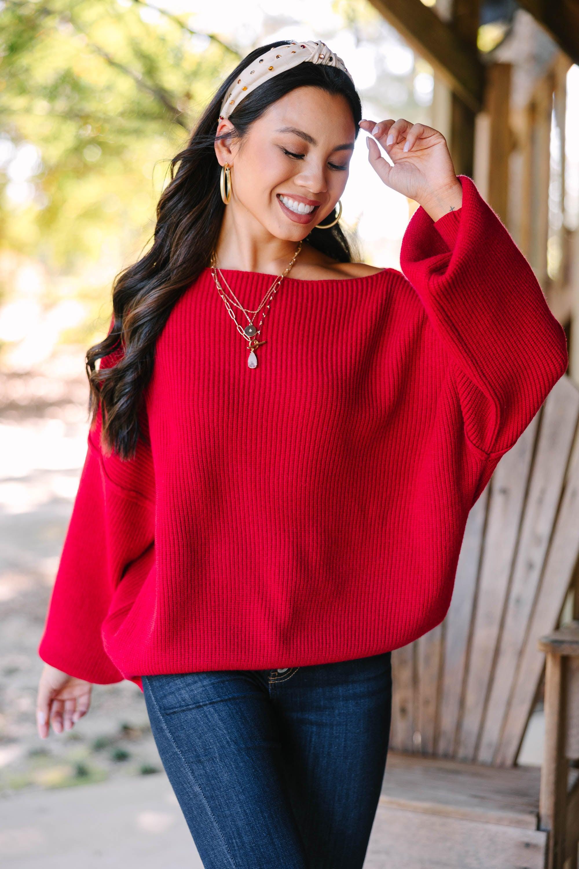 This Is All A Dream Red Sweater Female Product Image