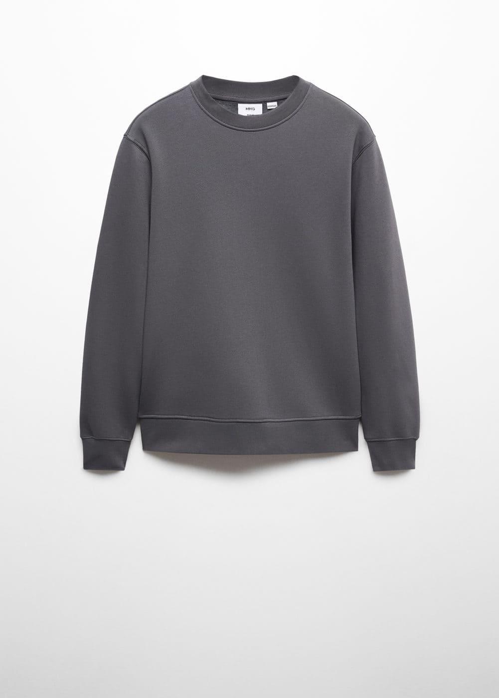 MANGO MAN - Lightweight cotton sweatshirt dark greyMen Product Image