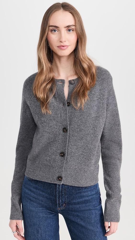 White + Warren Cashmere Waffle Cardigan | Shopbop Product Image