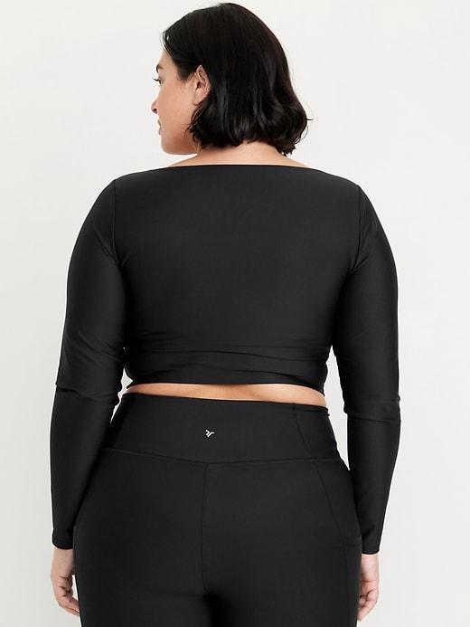 PowerSoft Long-Sleeve Crop Support Top Product Image