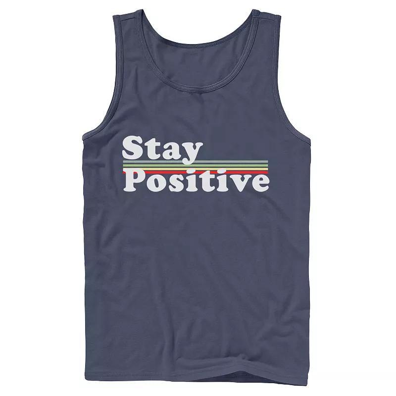 Mens Fifth Sun Stay Positive Rainbow Tank Top Blue Product Image