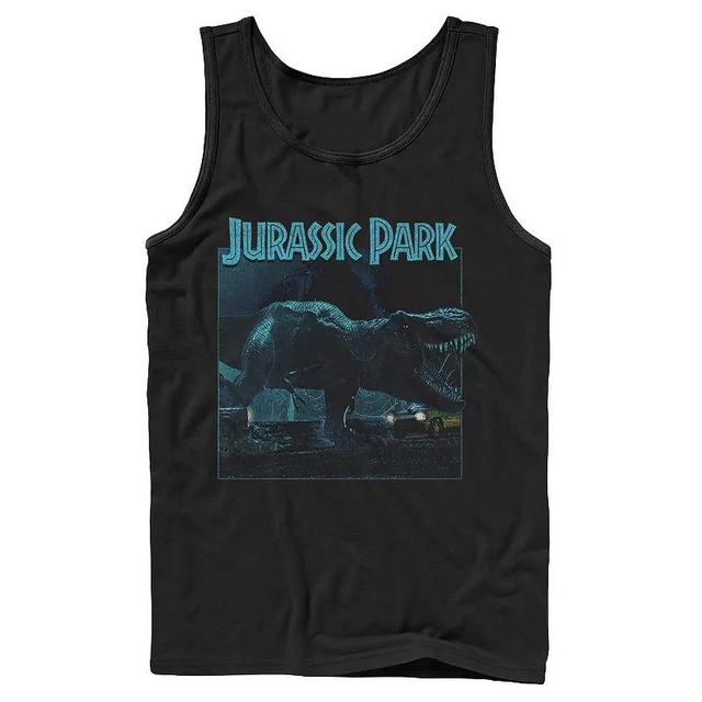 Mens Jurassic Park T Rex Roar Dark Photo Tank Top Product Image