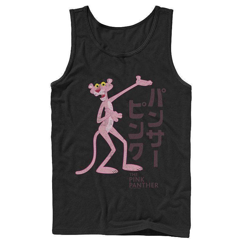 Mens Pink Panther Kanji Portrait Logo Tank Top Product Image