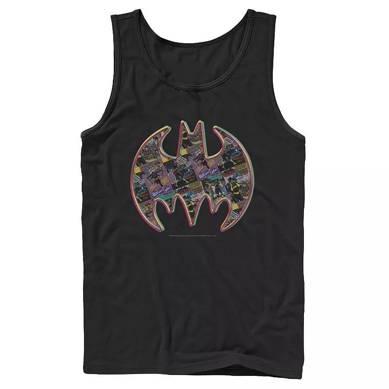 Mens DC Comics Batman Neon Comic Cover Logo Tank Top Product Image