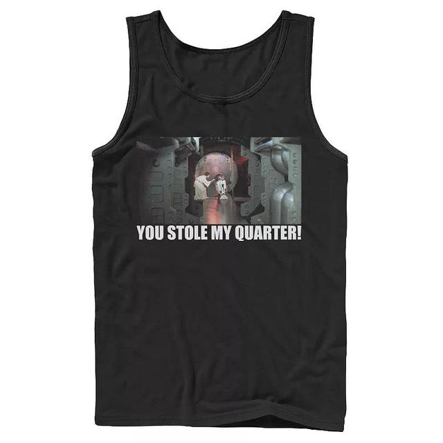 Mens Star Wars Princess Leia & R2-D2 You Stole My Quarter Tank Top, Boys Product Image