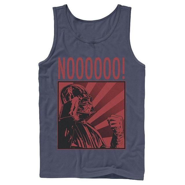 Mens Star Wars Darth Vader Noooooo Poster Tank Top Blue Product Image