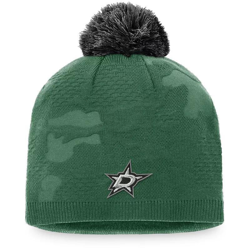 Womens Fanatics Branded Kelly Green/Black Dallas Stars Authentic Pro Team Locker Room Beanie with Pom Product Image