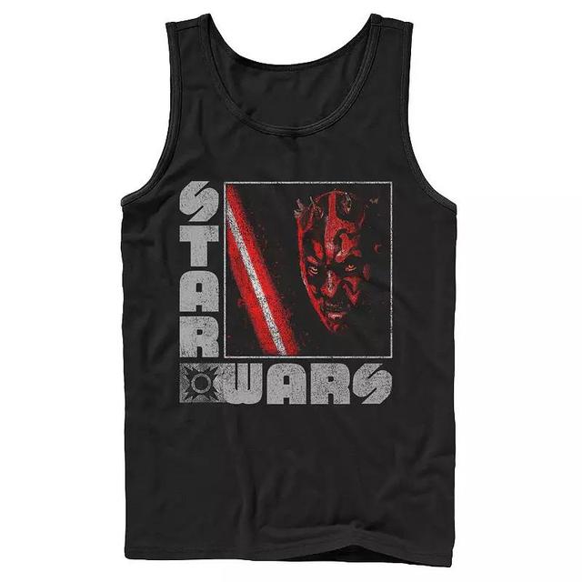 Mens Star Wars Darth Maul Distressed Square Portrait Tank Top Product Image