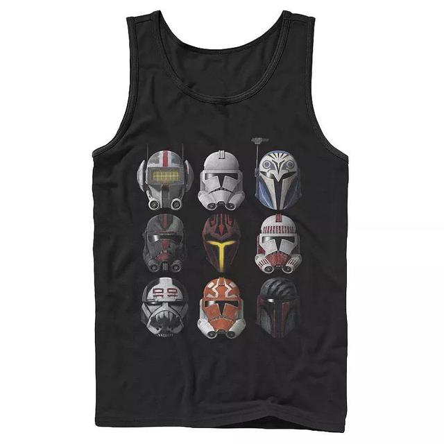 Mens Star Wars: The Clone Wars Clone Helmets Tank Top Product Image