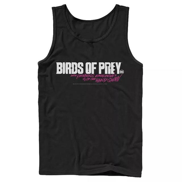 Mens DC Comics Birds Of Prey Simple Text Logo Tank Top Product Image