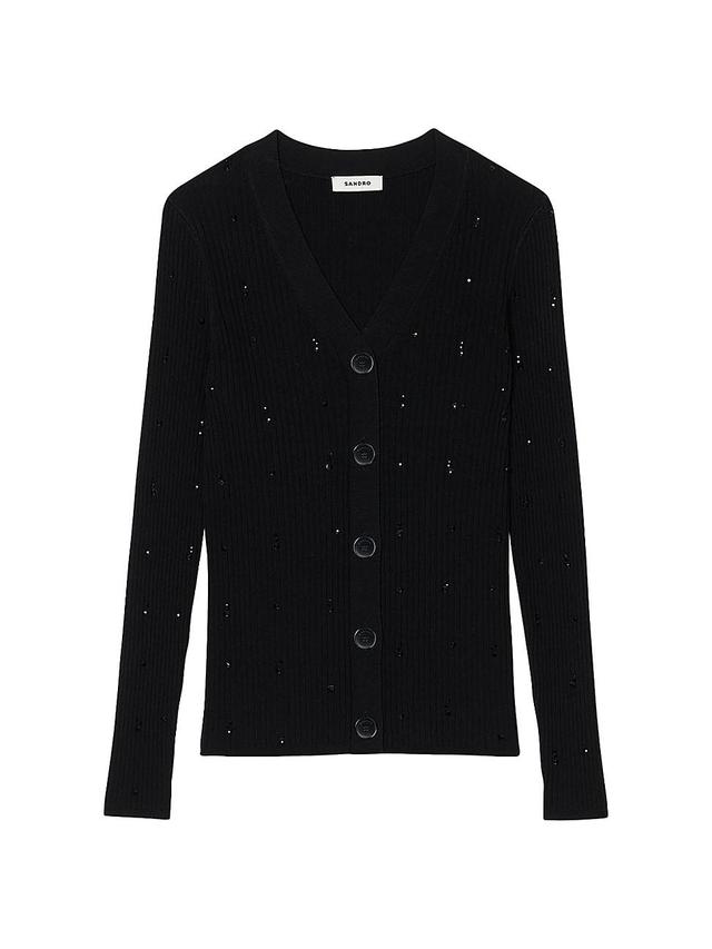 Womens Rhinestone Cardigan Product Image