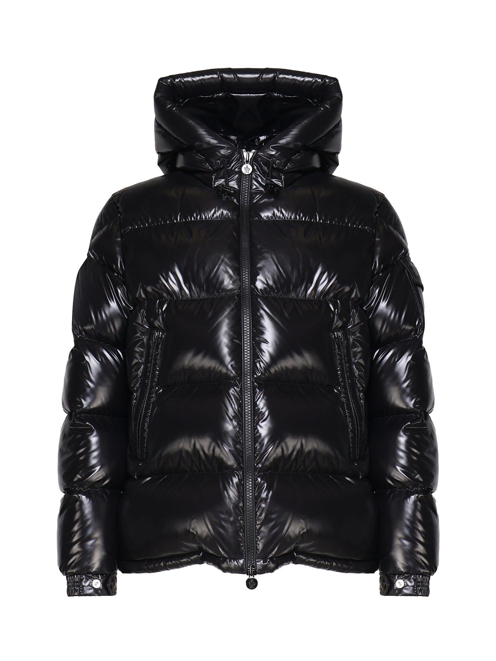 Ecrins Quilted Shell Hooded Down Jacket In Black Product Image