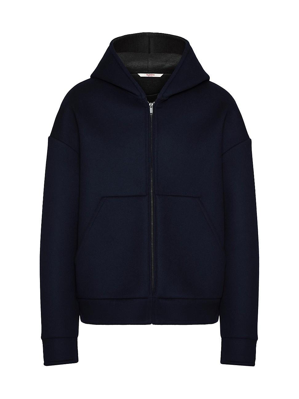 Mens Wool and Cashmere Hooded Sweatshirt Product Image