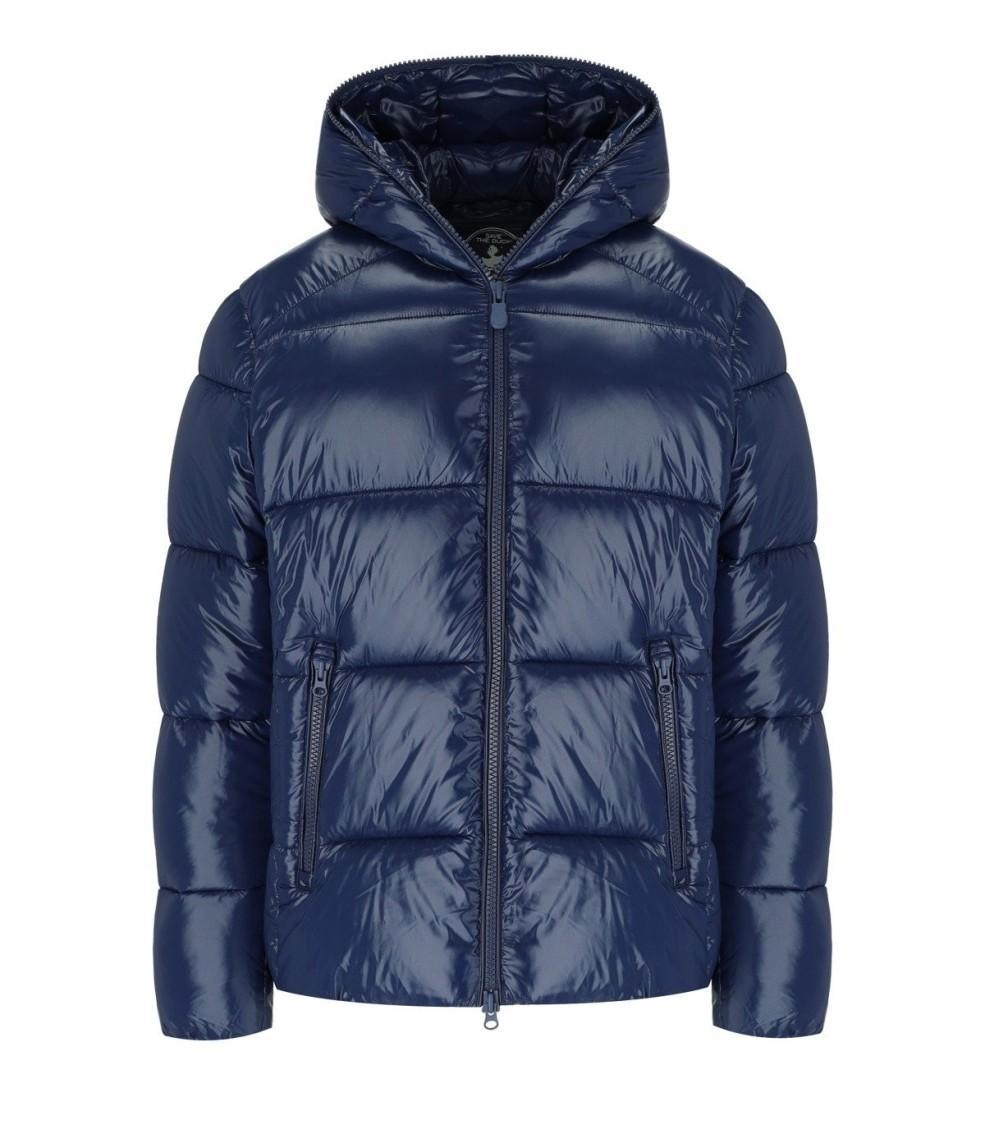 SAVE THE DUCK Edgard Blue Hooded Padded Jacket Product Image