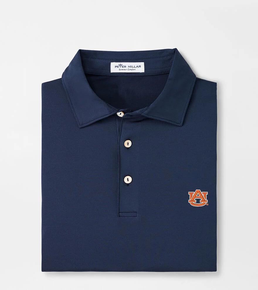 Peter Millar Mens Penn State Solid Performance Jersey Polo | Color: Navy | Size: L Product Image