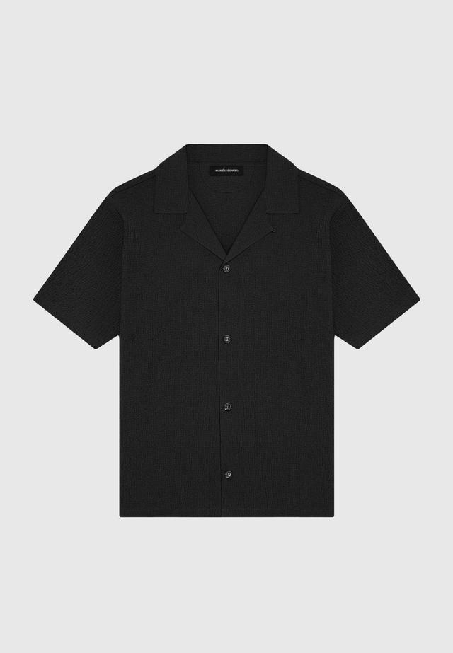 Seersucker Revere Shirt - Navy / Blue / MAN2841-03 Product Image