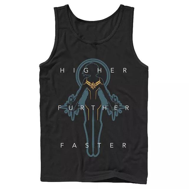 Mens Marvel Captain Marvel Higher Further Faster Tank Top Product Image