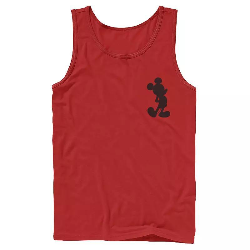 Disneys Mickey Mouse Mens Silhouette Left Chest Tank Top, Boys Product Image