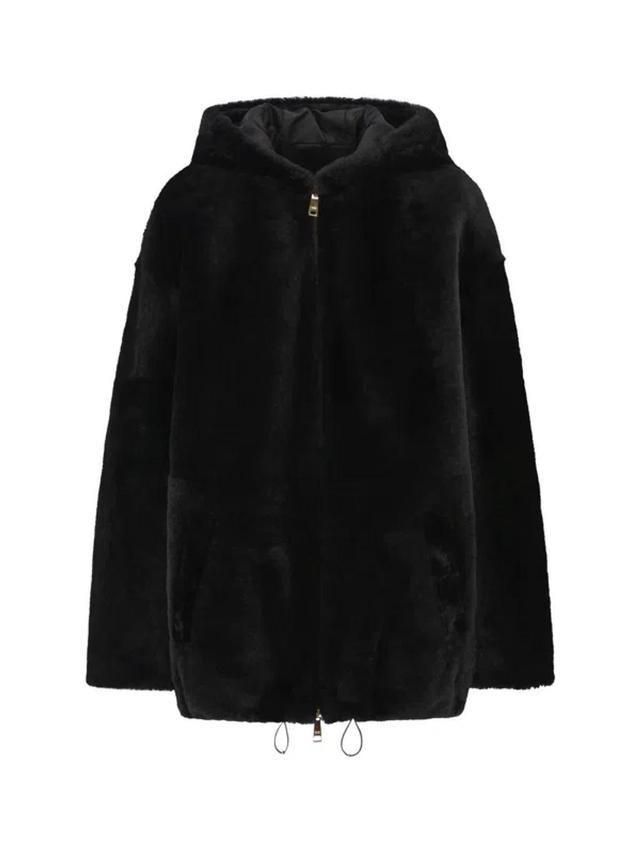 Shearling Jacket In Schwarz Product Image