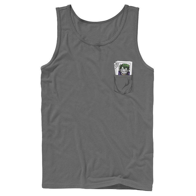 Mens DC Comics The Joker Cards Pocket Graphic Tank Top Product Image