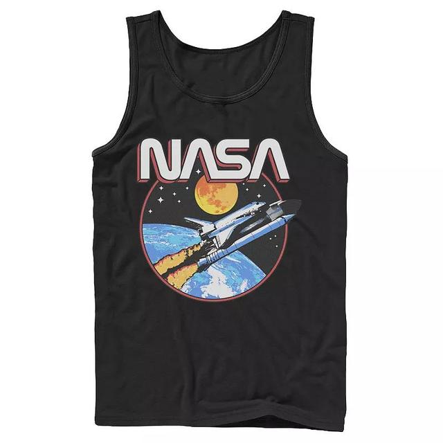 Mens NASA Retro Lift Off Space Graphic Tank Top Product Image