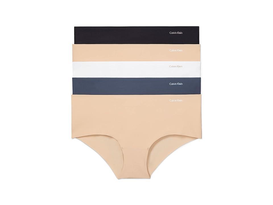 Calvin Klein Underwear Invisibles 5-Pack Hipster (Black/Speakeasy/White/Light Caramel/Light Caramel) Women's Underwear Product Image