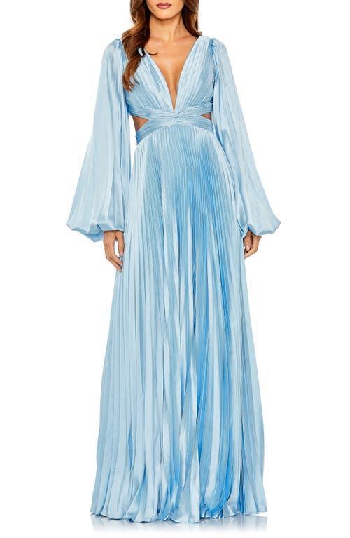 Womens Satin V-Neck Gown Product Image