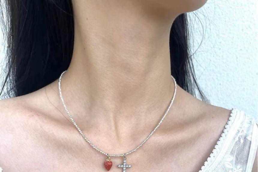 Cross Strawberry Pendant Alloy Choker Product Image