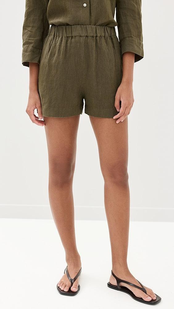 Jenni Kayne Linen Logan Shorts | Shopbop Product Image