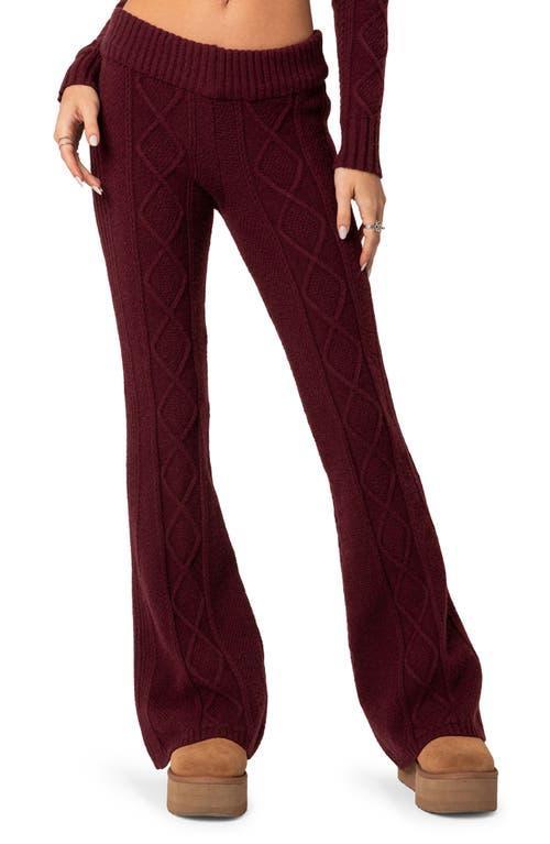 Womens Ray cable knit flared pants Product Image