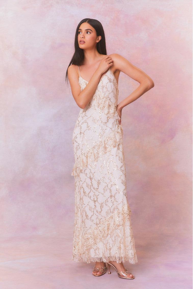 Kareen Chantilly Lace Maxi Dress Product Image