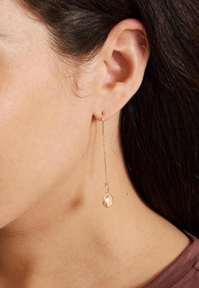 Gold Crystal Threader Earrings Product Image